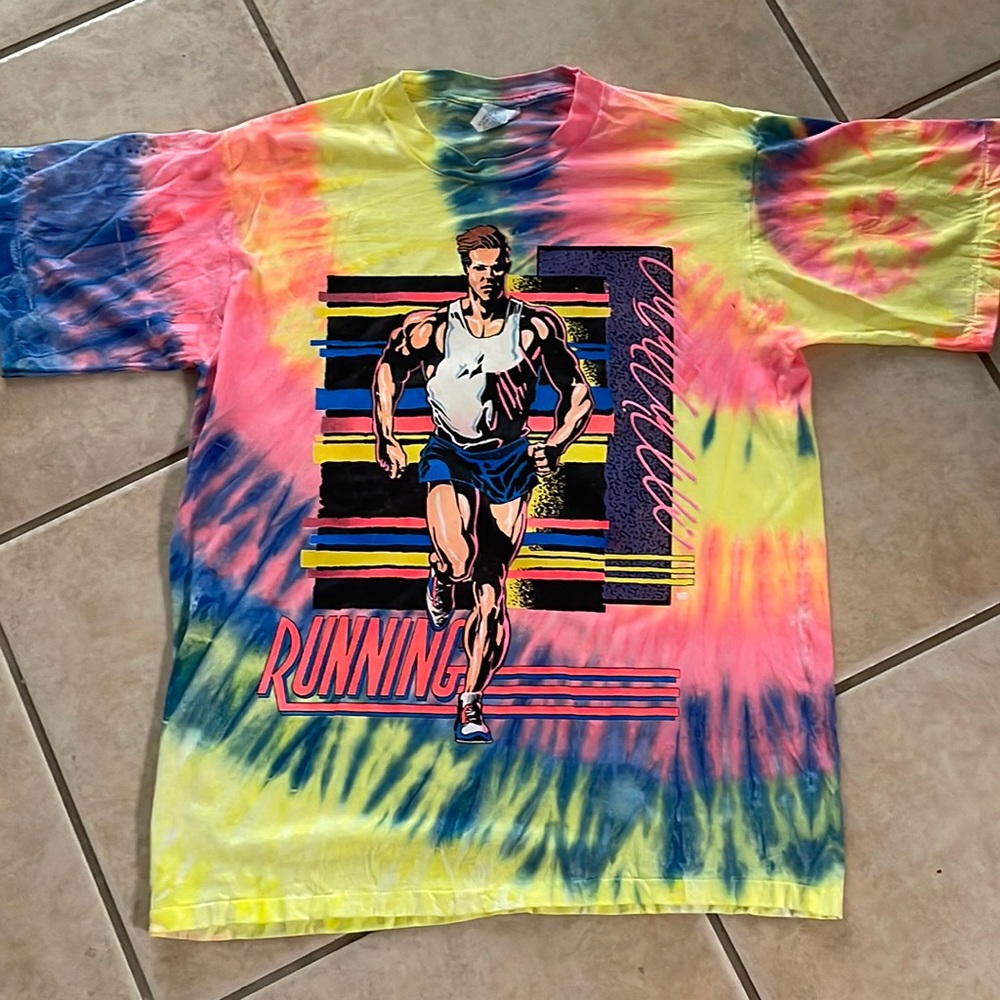 Vintage Tee’s Unlimited Tie Dyed Running Tee